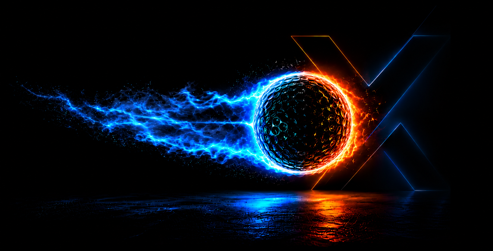 Golf Ball On Fire